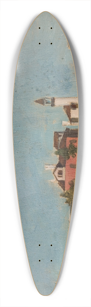 Stanisaw von Chlebowski - Oriental Landscape 39.3 inch art pintail longboard deck
