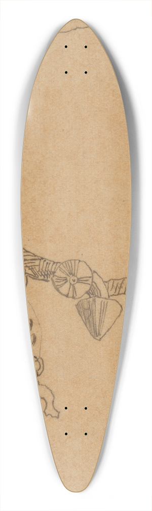 Stanisaw Wyspiaski - Drawing of a Slavic necklace 39.3 inch art pintail longboard deck