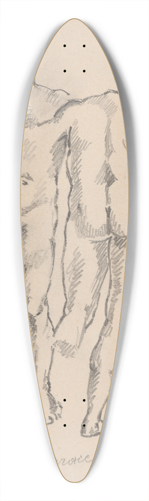 Stanisaw Wyspiaski - Drawing of Raphaels Three Graces. 39.3 inch art pintail longboard deck
