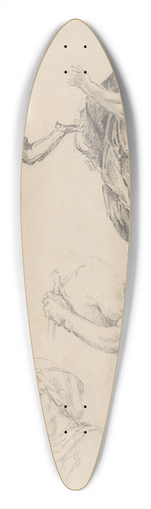 Stanisaw Wyspiaski - Drawings of a Book Illustration Dedicated to Italian Art 39.3 inch art pintail longboard deck