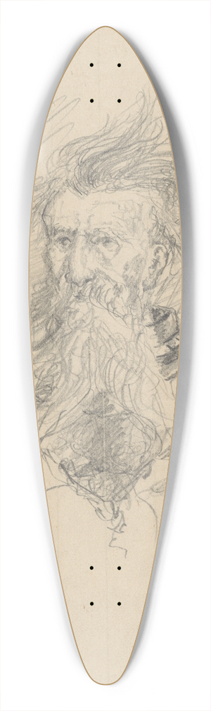Stanisaw Wyspiaski - Portrait of the bust of an elderly man 39.3 inch art pintail longboard deck