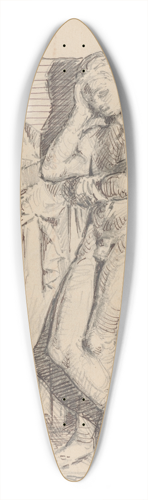 Stanisaw Wyspiaski - Sketch of a classical sculpture 39.3 inch art pintail longboard deck