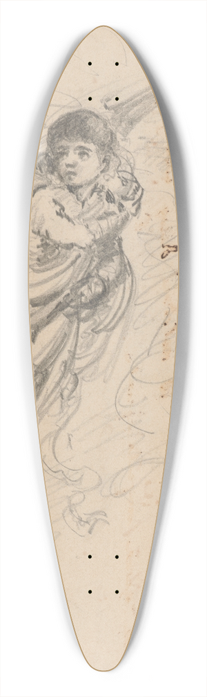 Stanisaw Wyspiaski - Sketch of an angel 39.3 inch art pintail longboard deck