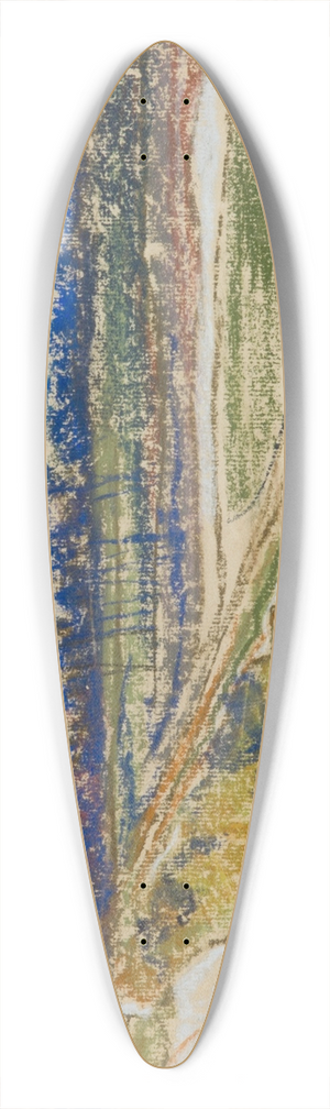 Stanisaw Wyspiaski - View of the Kociuszko Mound in Krakow from the Window in the Artists Studio 39.3 inch art pintail longboard deck