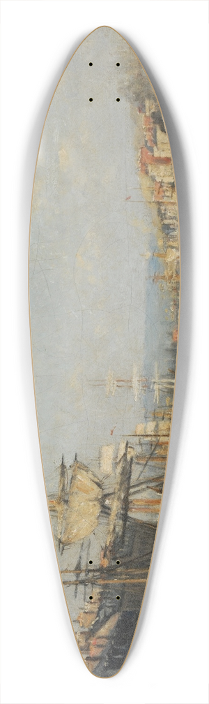Stanislas Lpine - Le port de Rouen 39.3 inch art pintail longboard deck