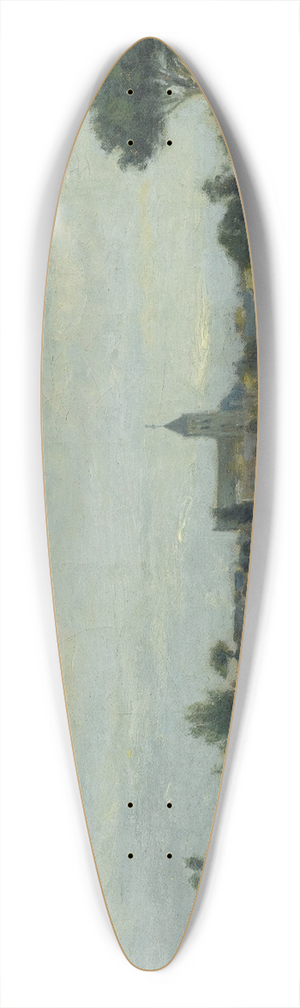 Stanislas Lpine - Le Village Douistreham 39.3 inch art pintail longboard deck Stanislas Lpine - Le Village Douistreham 39.3 inch art pintail longboard deck