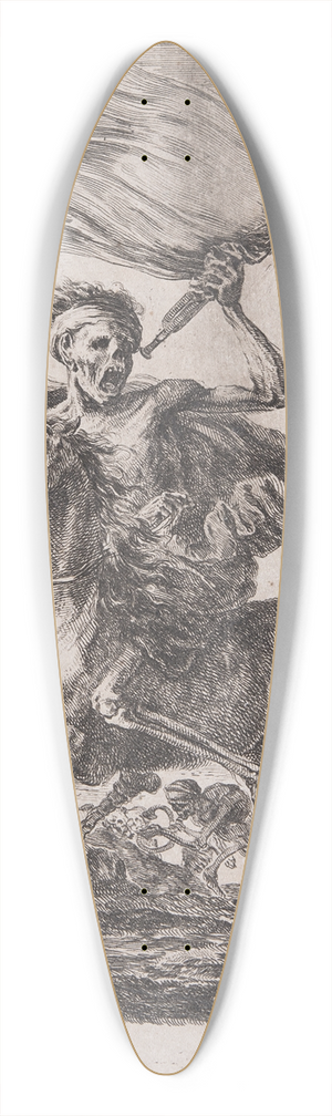 Stefano Della Bella - Death on Horseback 39.3 inch art pintail longboard deck