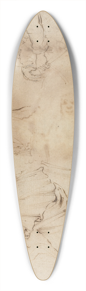 Stefano Della Bella - Four Horsemen 39.3 inch art pintail longboard deck