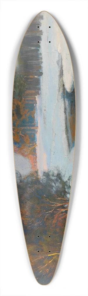 Stefan Popowski - Winter Landscape in the Evening Light 39.3 inch art pintail longboard deck