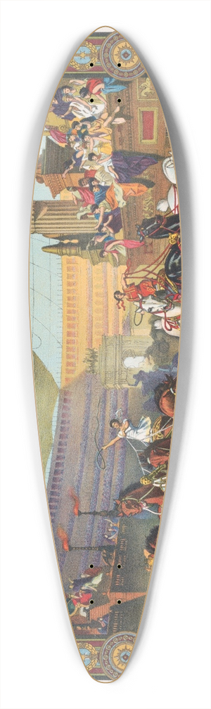 Strobridge and Co - Ben-Hur 39.3 inch art pintail longboard deck