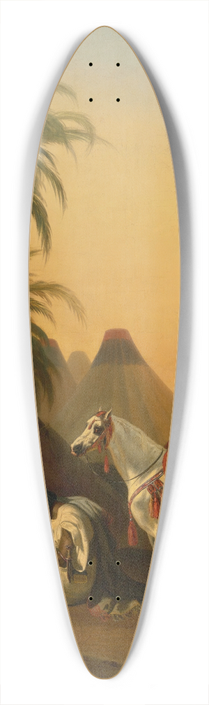 Studio of mile-Jean-Horace Vernet - Horsemen And Arab Chiefs Listening To A Musician 39.3 inch art pintail longboard deck