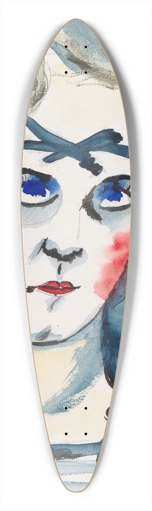 Sulho Sipil - Woman With Red Cheeks 39.3 inch art pintail longboard deck