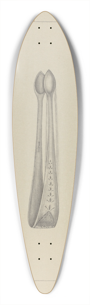 Suzanne Roy - Silver Sugar Tongs 39.3 inch art pintail longboard deck