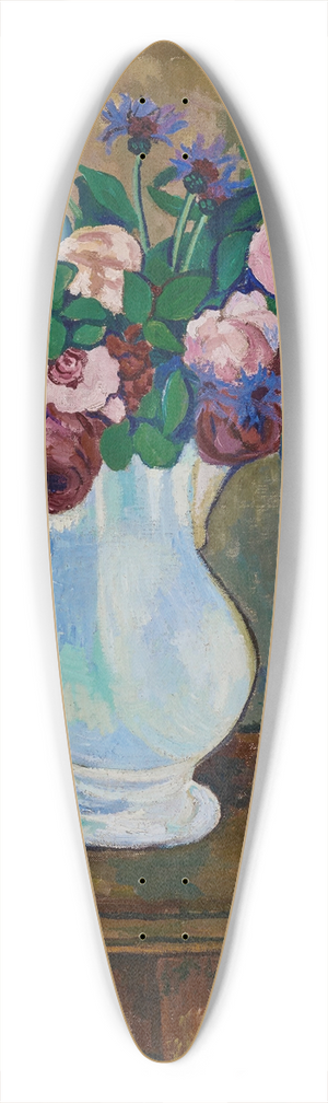 Suzanne Valadon - Bouquet de roses, bleuets et fougres 39.3 inch art pintail longboard deck