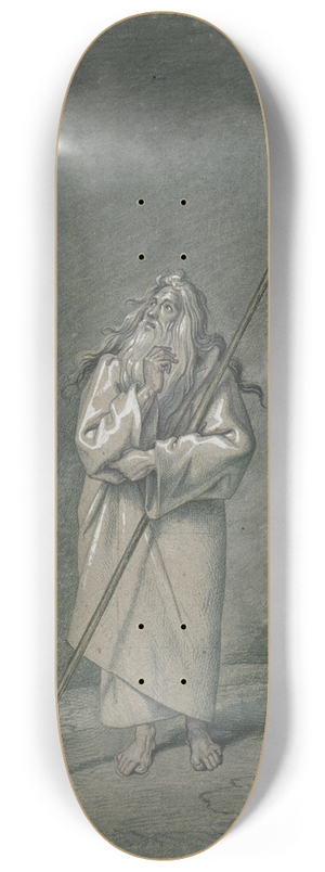 David Humbert de Superville - Abraham de aartsvader: man met staf in desolaat gebied 8.25 inch art skate deck
