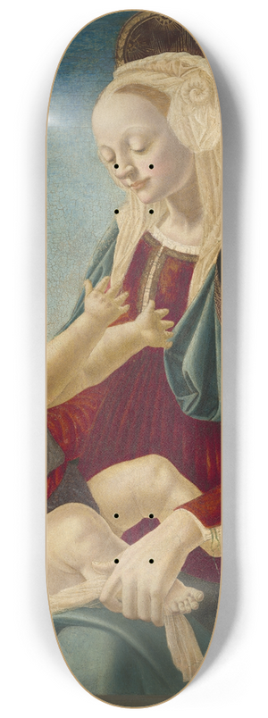 After Andrea del Verrocchio - Madonna and Child 8.25 inch art skate deck After Andrea del Verrocchio - Madonna and Child 8.25 inch art skate deck