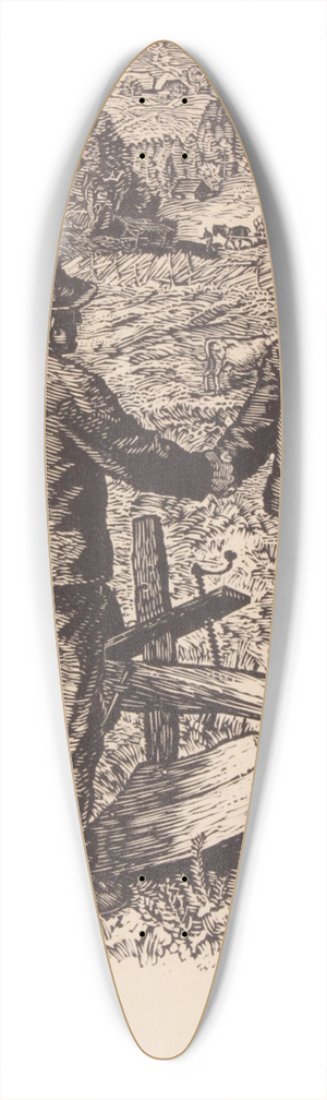 Switbert Lobisser - Der Pflug 39.3 inch art pintail longboard deck