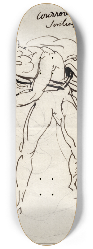 David Humbert de Superville - Bebaarde man die zich voorover buigt 8.25 inch art skate deck