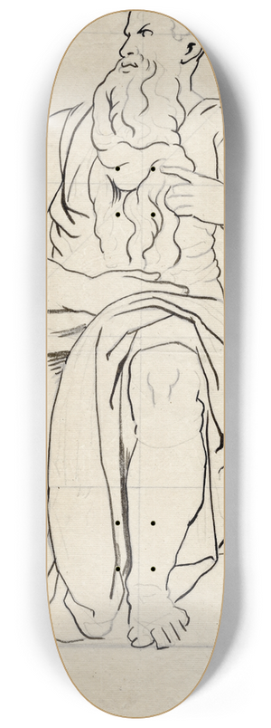 David Humbert de Superville - De Mozes van Michelangelo 8.25 inch art skate deck