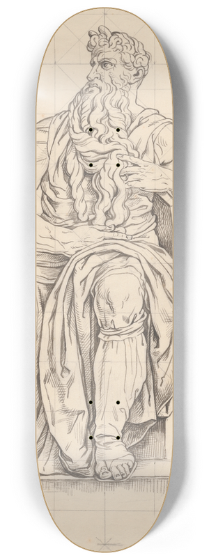 David Humbert de Superville - De Mozes van Michelangelo 8.25 inch art skate deck
