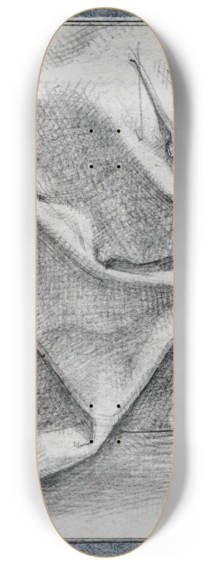 David Humbert de Superville - Draperie op het onderlichaam v.e. zittende figuur 8.25 inch art skate deck
