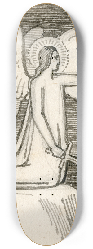 David Humbert de Superville - Engel met schild en zwaard 8.25 inch art skate deck