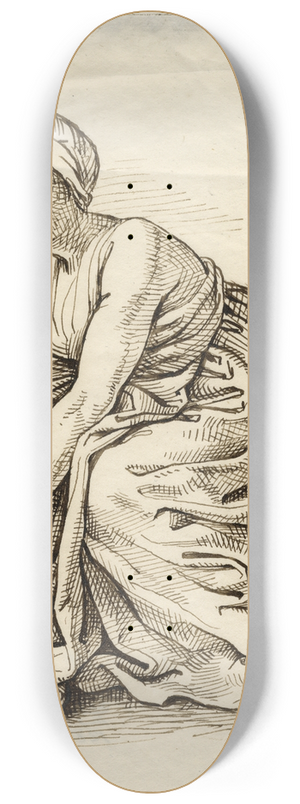 David Humbert de Superville - Gehurkte vrouw, aan het werk: naar links gewend 8.25 inch art skate deck
