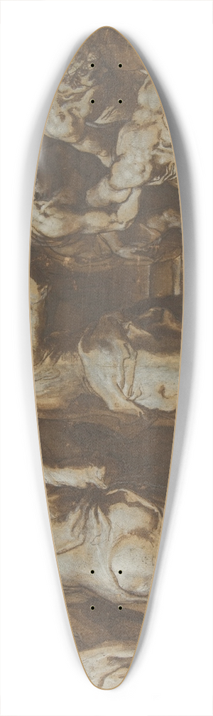 Taddeo Zuccaro - Saint Paul Restoring Eutychus to Life 39.3 inch art pintail longboard deck