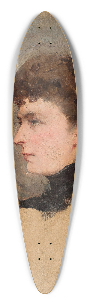 Tadeusz Ajdukiewicz - Portrait of a lady, sketch 39.3 inch art pintail longboard deck
