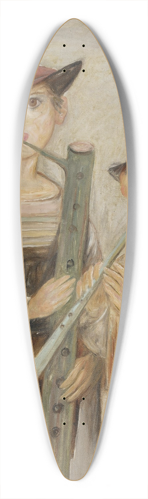 Tadeusz Makowski - Boys with rural pipes 39.3 inch art pintail longboard deck Tadeusz Makowski - Boys with rural pipes 39.3 inch art pintail longboard deck