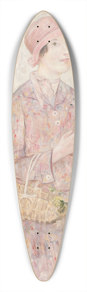 Tadeusz Makowski - Dziewczyna w rowym kapeluszu 39.3 inch art pintail longboard deck