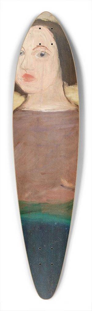Tadeusz Makowski - Girl against the background of a landscape with a windmill 39.3 inch art pintail longboard deck Tadeusz Makowski - Girl against the background of a landscape with a windmill 39.3 inch art pintail longboard deck