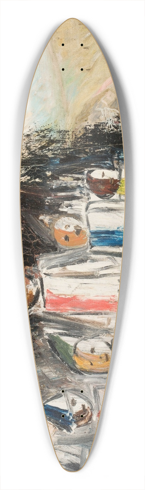 Tadeusz Makowski - Group of children 39.3 inch art pintail longboard deck