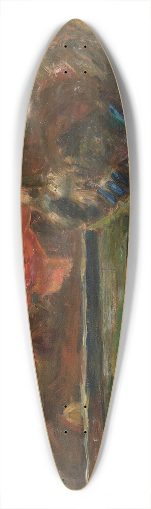 Tadeusz Makowski - Landscape with a factory chimney 39.3 inch art pintail longboard deck Tadeusz Makowski - Landscape with a factory chimney 39.3 inch art pintail longboard deck