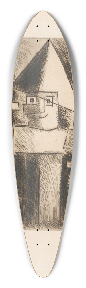 Tadeusz Makowski - Masks 39.3 inch art pintail longboard deck