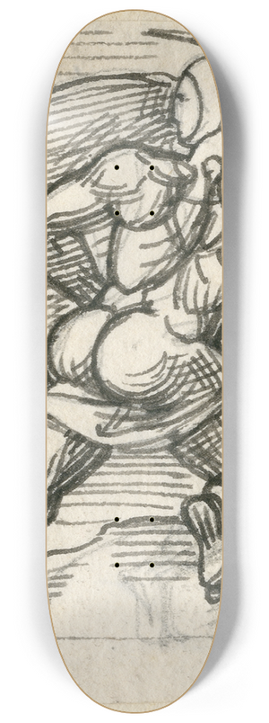 David Humbert de Superville - Halfgeknielde krijger in gevecht, rugfiguur 8.25 inch art skate deck David Humbert de Superville - Halfgeknielde krijger in gevecht, rugfiguur 8.25 inch art skate deck