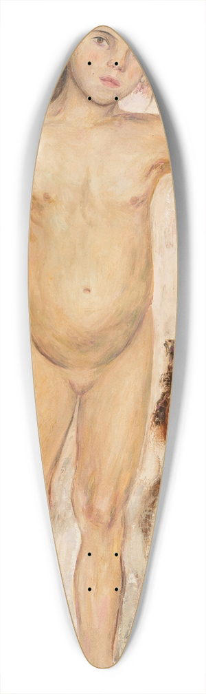Tadeusz Makowski - Nude little girl with a raised hand 39.3 inch art pintail longboard deck Tadeusz Makowski - Nude little girl with a raised hand 39.3 inch art pintail longboard deck