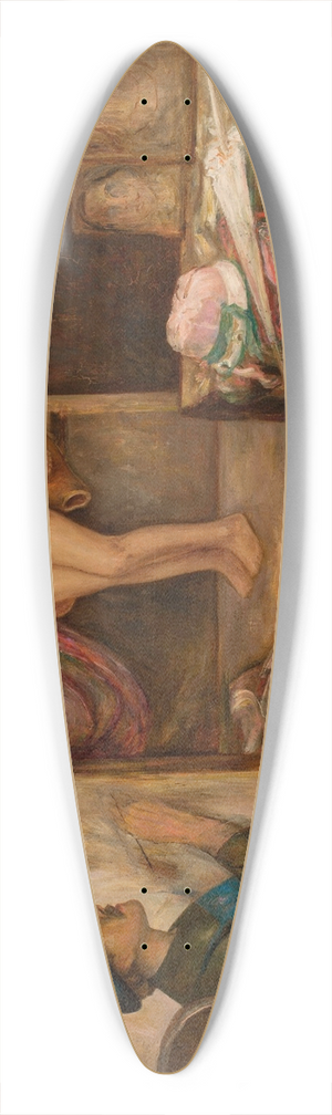 Tadeusz Makowski - Painter and a model 39.3 inch art pintail longboard deck Tadeusz Makowski - Painter and a model 39.3 inch art pintail longboard deck
