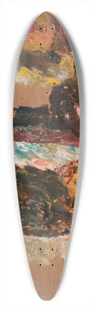 Tadeusz Makowski - Rifleman and head 39.3 inch art pintail longboard deck Tadeusz Makowski - Rifleman and head 39.3 inch art pintail longboard deck