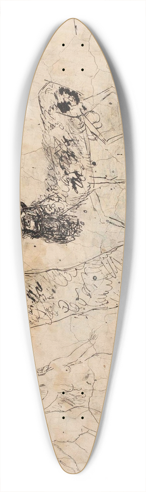 Tadeusz Makowski - Scene in Paradise 39.3 inch art pintail longboard deck