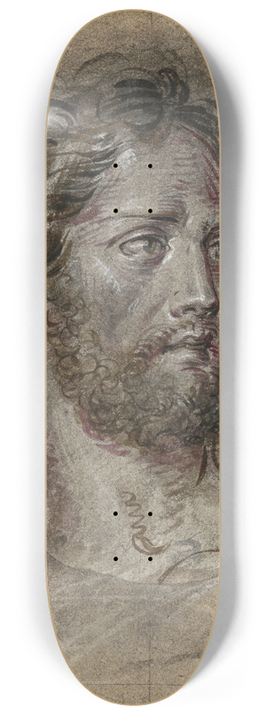 David Humbert de Superville - Head of a man with a beard 8.25 inch art skate deck