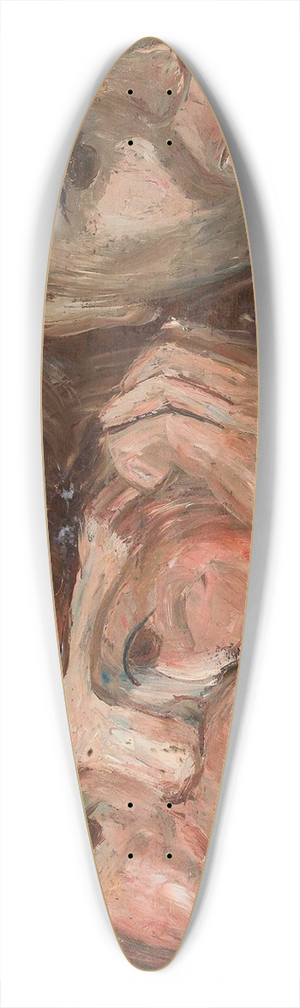 Tadeusz Makowski - Two children 39.3 inch art pintail longboard deck Tadeusz Makowski - Two children 39.3 inch art pintail longboard deck