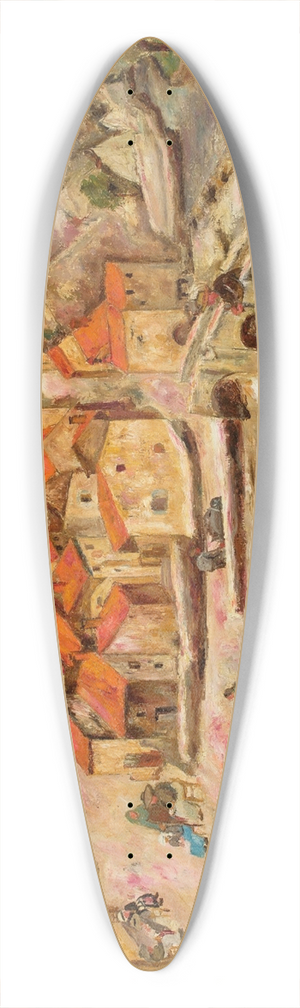 Tadeusz Makowski - View from the bridge in Espaly 39.3 inch art pintail longboard deck