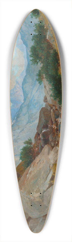 Tadeusz Popiel - Landscape from the Tatra Mountains 39.3 inch art pintail longboard deck Tadeusz Popiel - Landscape from the Tatra Mountains 39.3 inch art pintail longboard deck