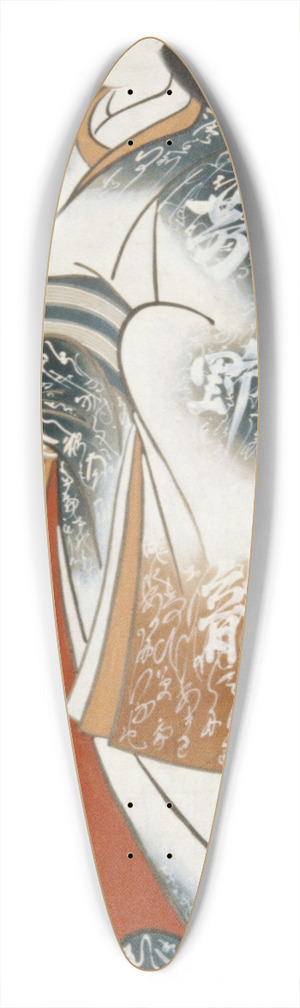 Takizawa Shigenobu - Standing prostitute wearing a kimono decorated with calligraphy 39.3 inch art pintail longboard deck