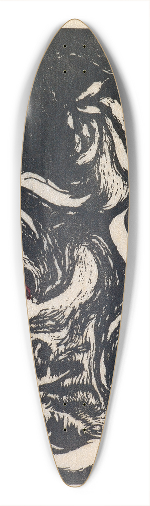 Tanaka Kykichi - The Eunuch and the Red Poppy 39.3 inch art pintail longboard deck