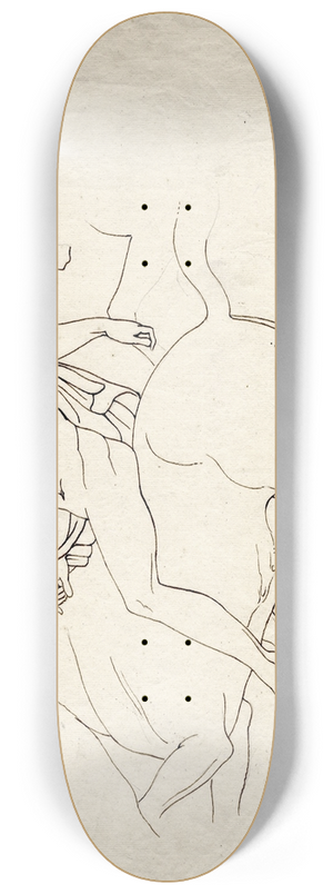 David Humbert de Superville - Horseman, after the north frieze of the Parthenon 8.25 inch art skate deck