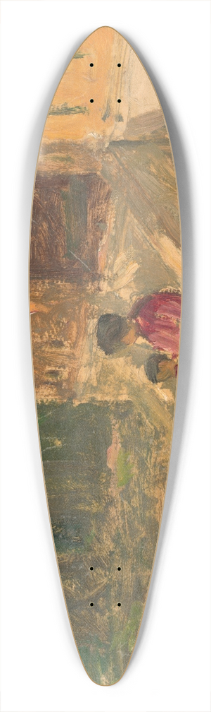 Teodor Jozef Mousson - In front of a House 39.3 inch art pintail longboard deck