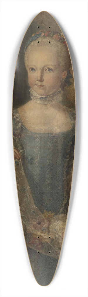 Tethart Philipp Christian Haag - Portrait of Adriana Petronella van Nassau-Woudenberg (1757-1789) 39.3 inch art pintail longboard deck