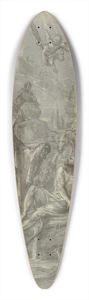 Theodoor van Thulden - Martyrium des Heiligen Laurentius 39.3 inch art pintail longboard deck